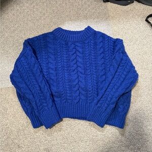 Debut Royal Blue Cable Knit Sweater